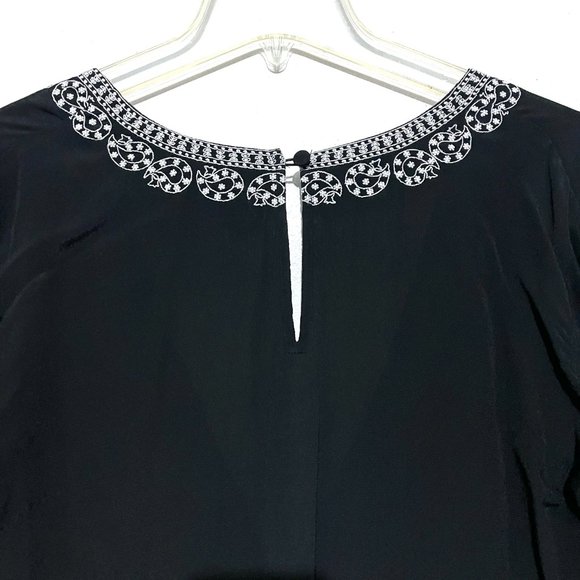 LOFT Embroidered Wrap Romper - Picture 7 of 13